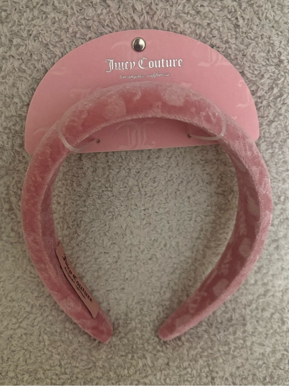Juicy Couture Pink Velvet Headband NWT